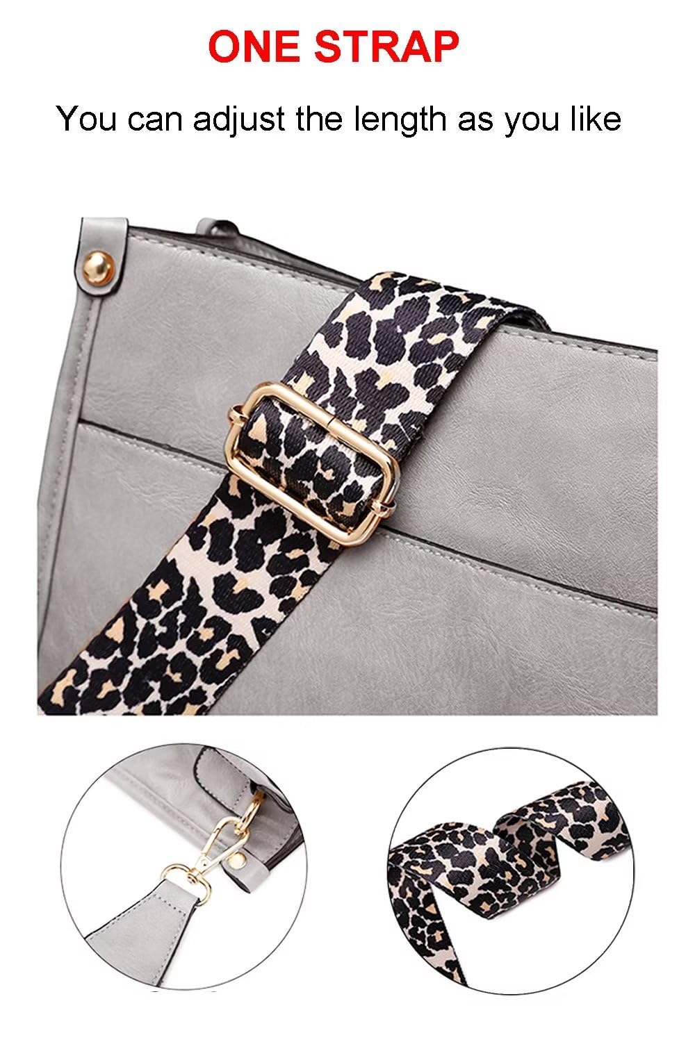 Vegan Leather Crossbody Bags for Women, Crossbody Purse with Guitar Strap Zipped Pockets Handbag