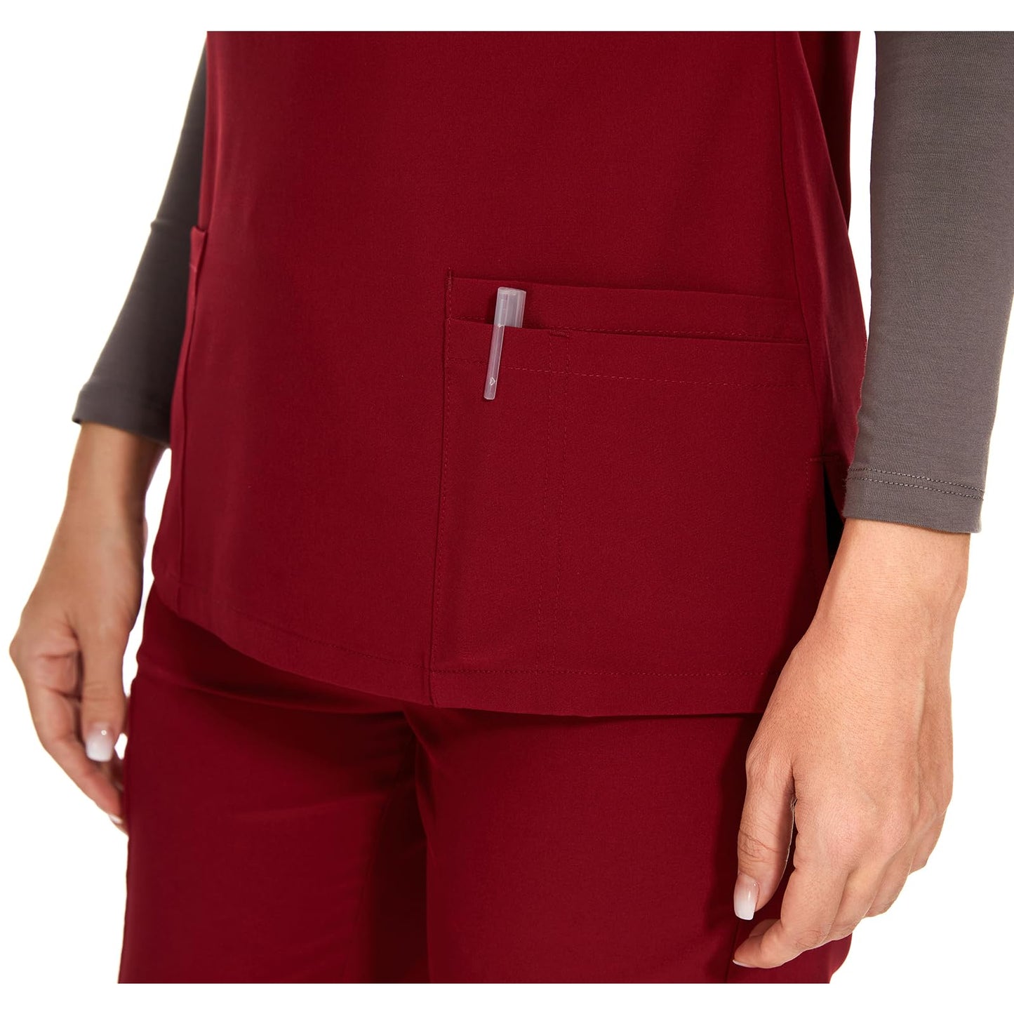 COZYFIT Scrub Tops for Woman - Soft Stretch, V-Neck Top Scrubs with 3 Pockets, Easy Care for Women