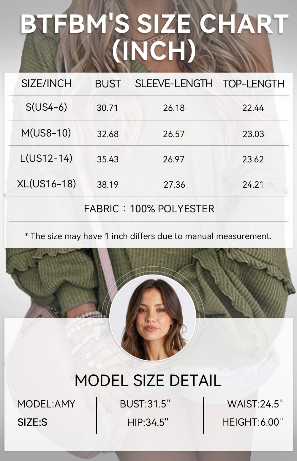 Women’s V Neck Long Sleeve Blouse Loose Fit Tunics Ruffles Off Shoulder Waffle Knit Solid Color Tops