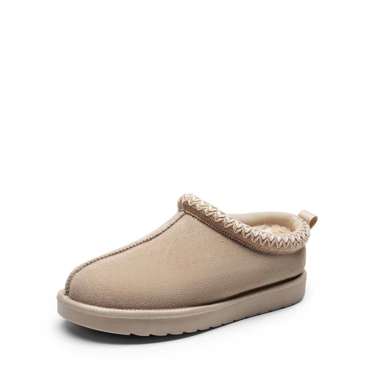 DREAM PAIRS Women's Fuzzy Cozy Slippers Genuine Suede Indoor Outdoor Fluffy Home Comfy Winter Slip On Cute Warm Memory Foam Furry Shoes FuzzyEasy