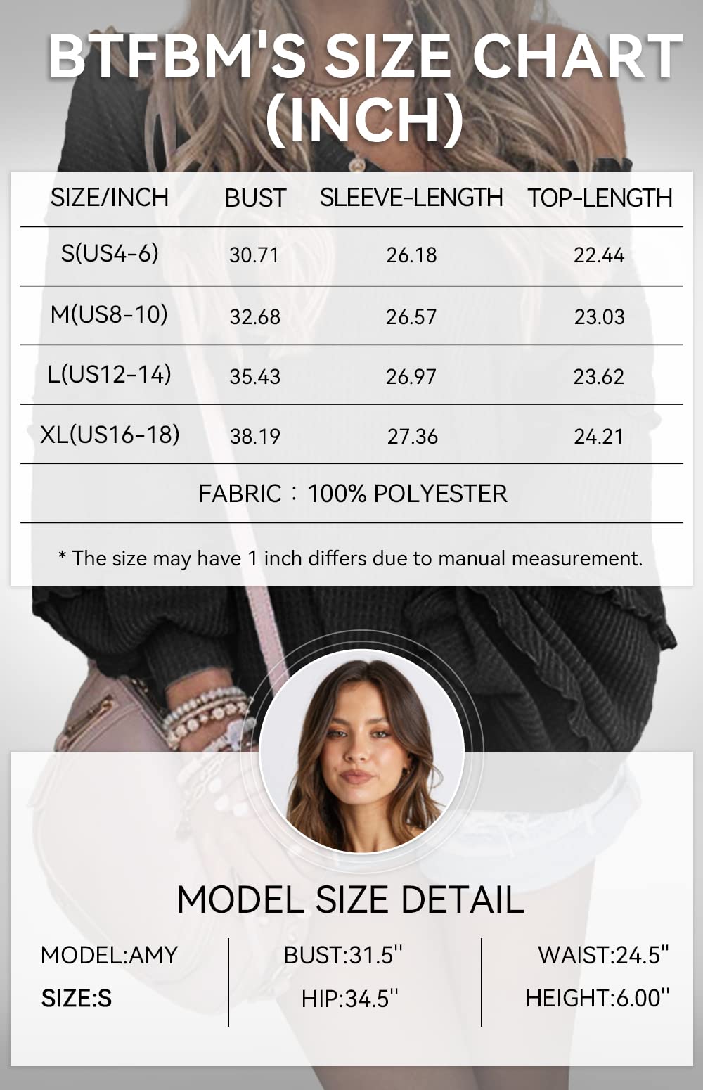 Women’s V Neck Long Sleeve Blouse Loose Fit Tunics Ruffles Off Shoulder Waffle Knit Solid Color Tops