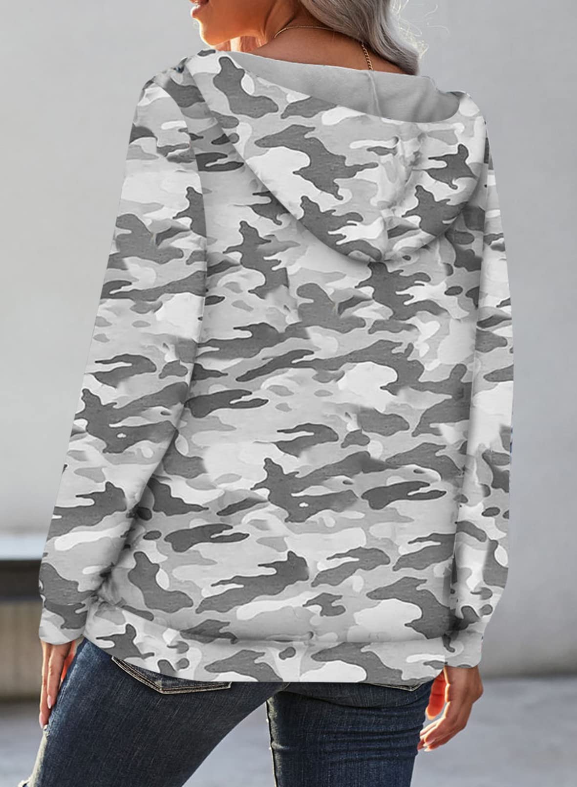 Women's Casual Long Sleeve Hoodies Sweatshirts Drawstring Pullover Tunic Tops With Pockets