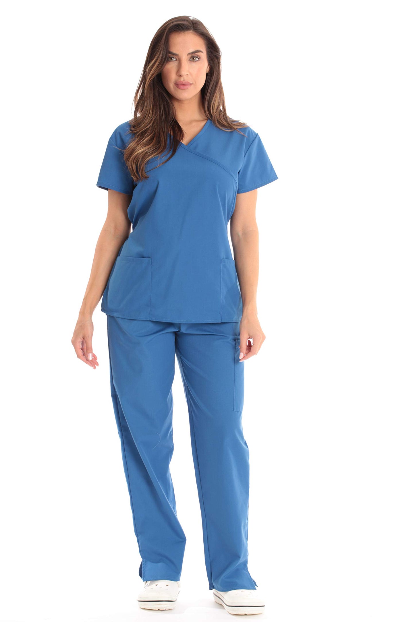 Just Love Women's Scrub Sets Medical Scrubs (Mock Wrap)