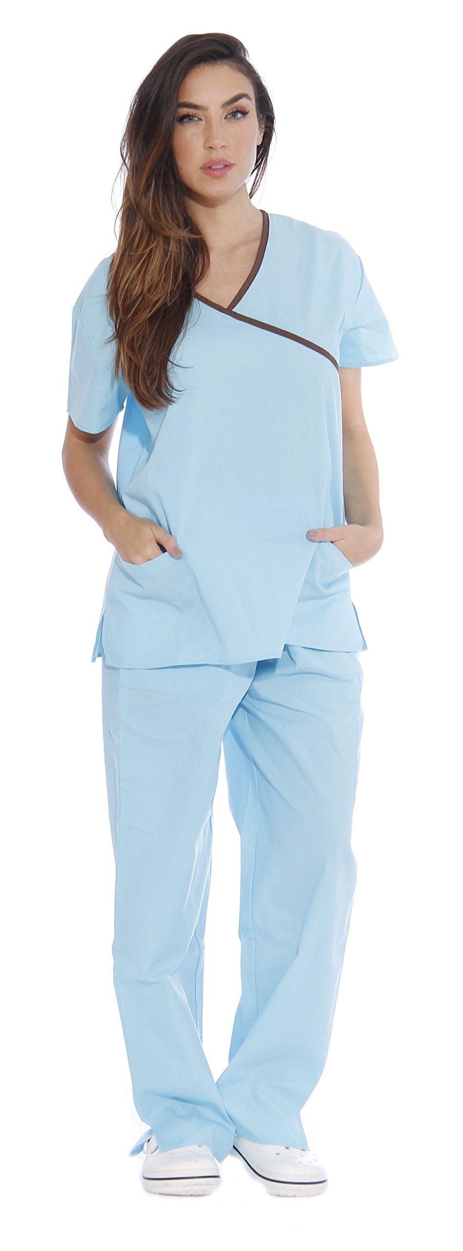 Just Love Women's Scrub Sets Medical Scrubs (Mock Wrap)