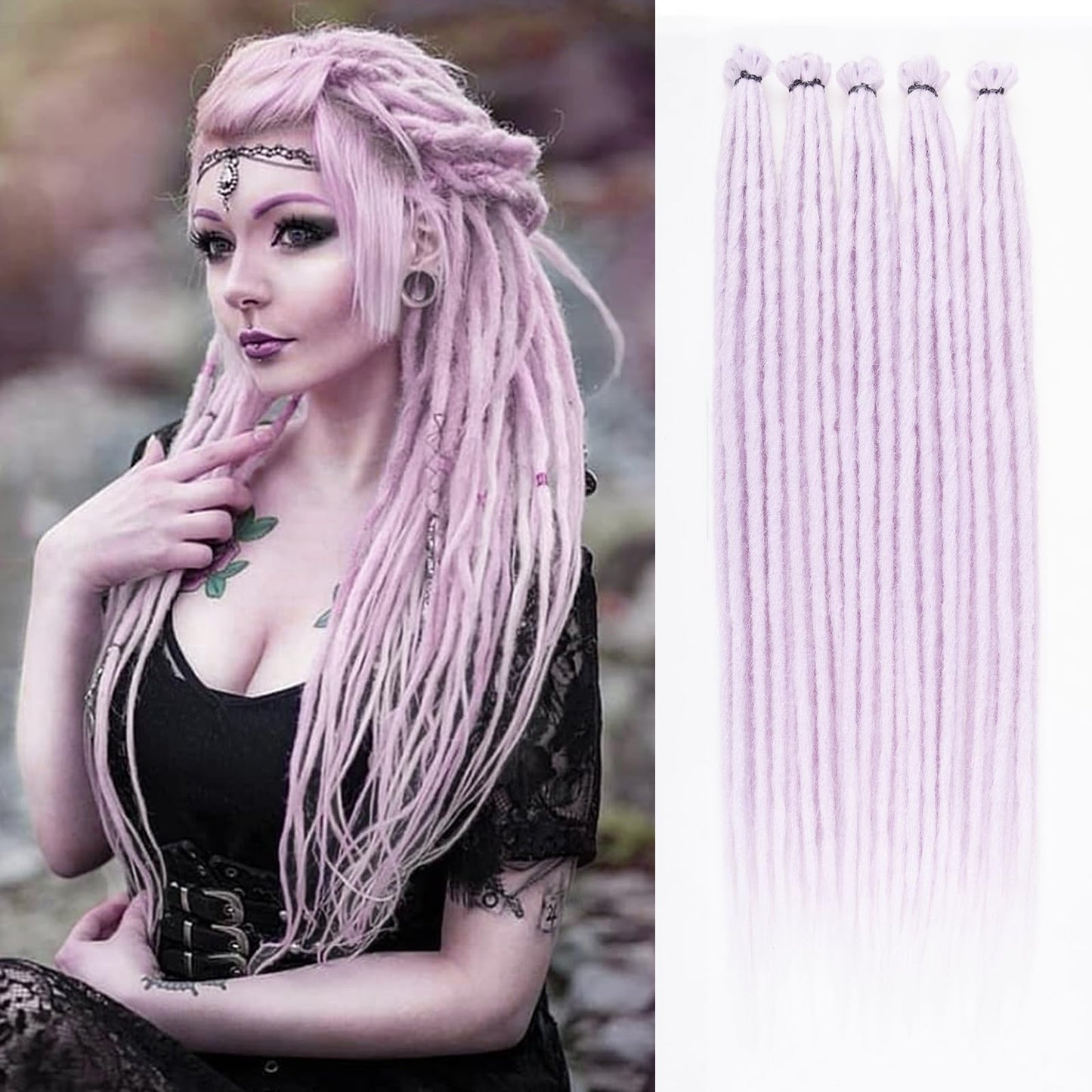 Dreadlock Extensions Hippie Single Ended Dreads