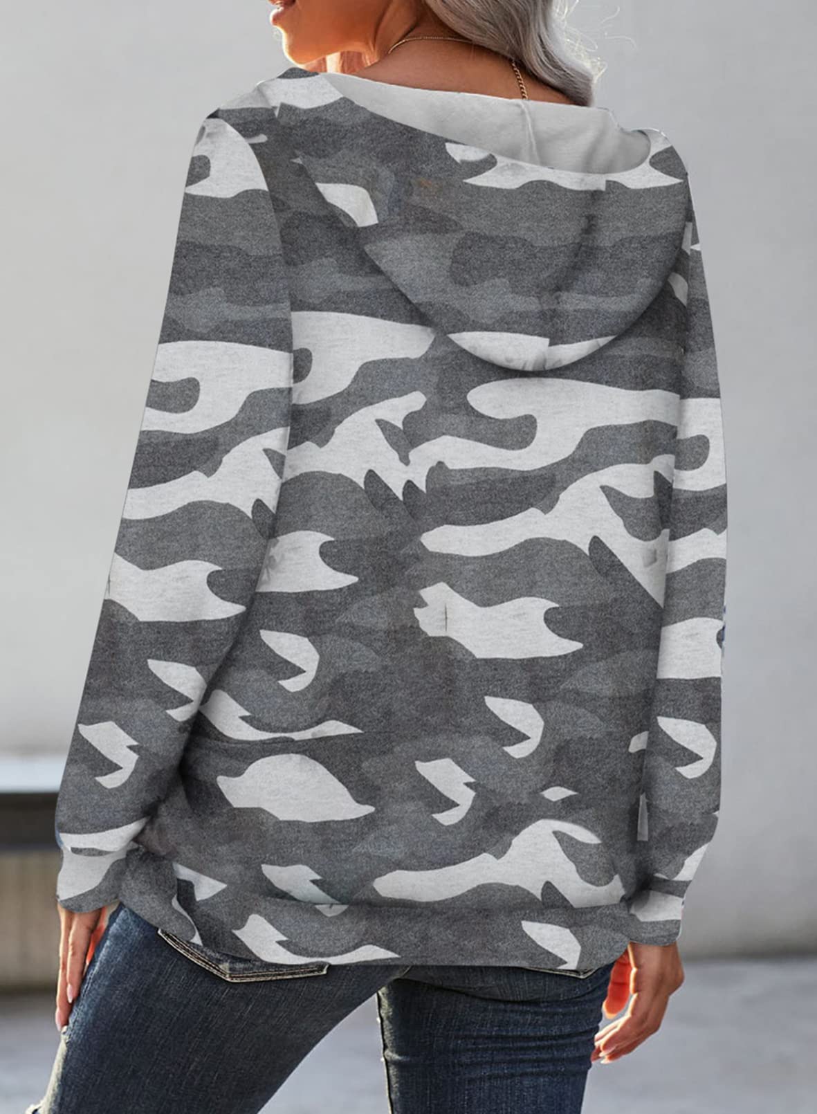 Women's Casual Long Sleeve Hoodies Sweatshirts Drawstring Pullover Tunic Tops With Pockets