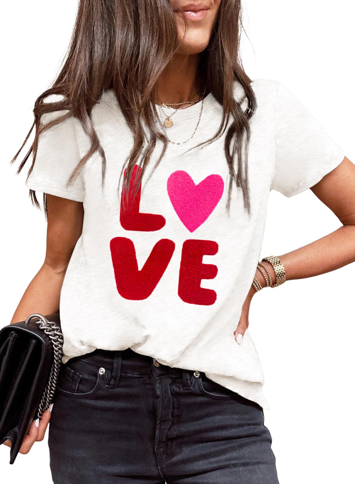 Womens Casual Polka Dot Tops Crewneck Short Sleeve T Shirts Fashion 2024 Spring Summer Loose Fit Shirts