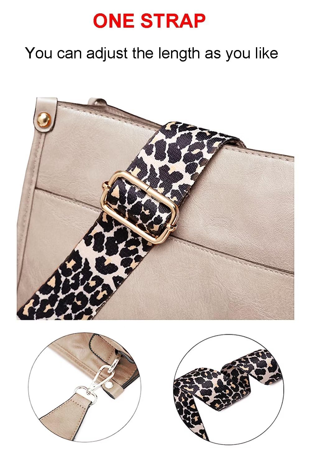 Vegan Leather Crossbody Bags for Women, Crossbody Purse with Guitar Strap Zipped Pockets Handbag