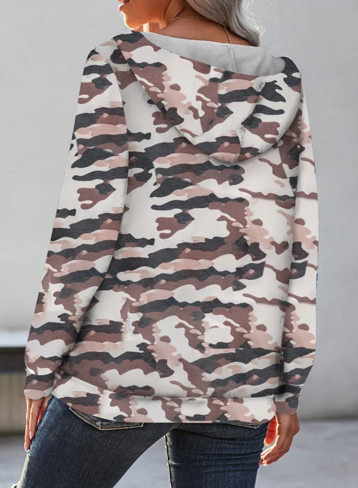 Women's Casual Long Sleeve Hoodies Sweatshirts Drawstring Pullover Tunic Tops With Pockets