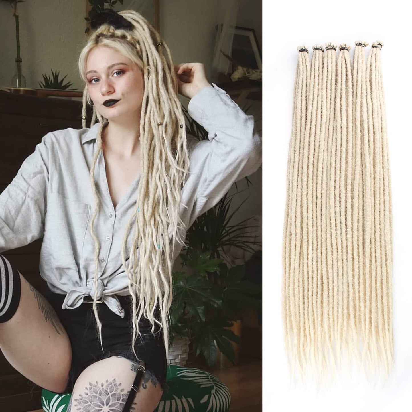 Dreadlock Extensions Hippie Single Ended Dreads