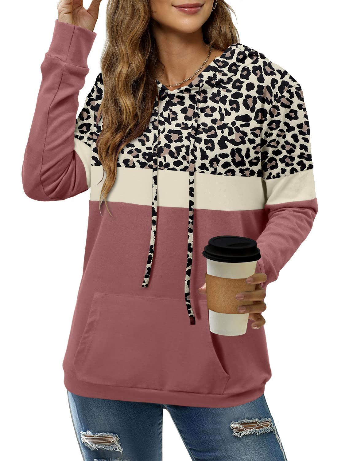 Women's Pullover Hoodies Girls Trendy Fashion Tops Hooded Sweatshirts