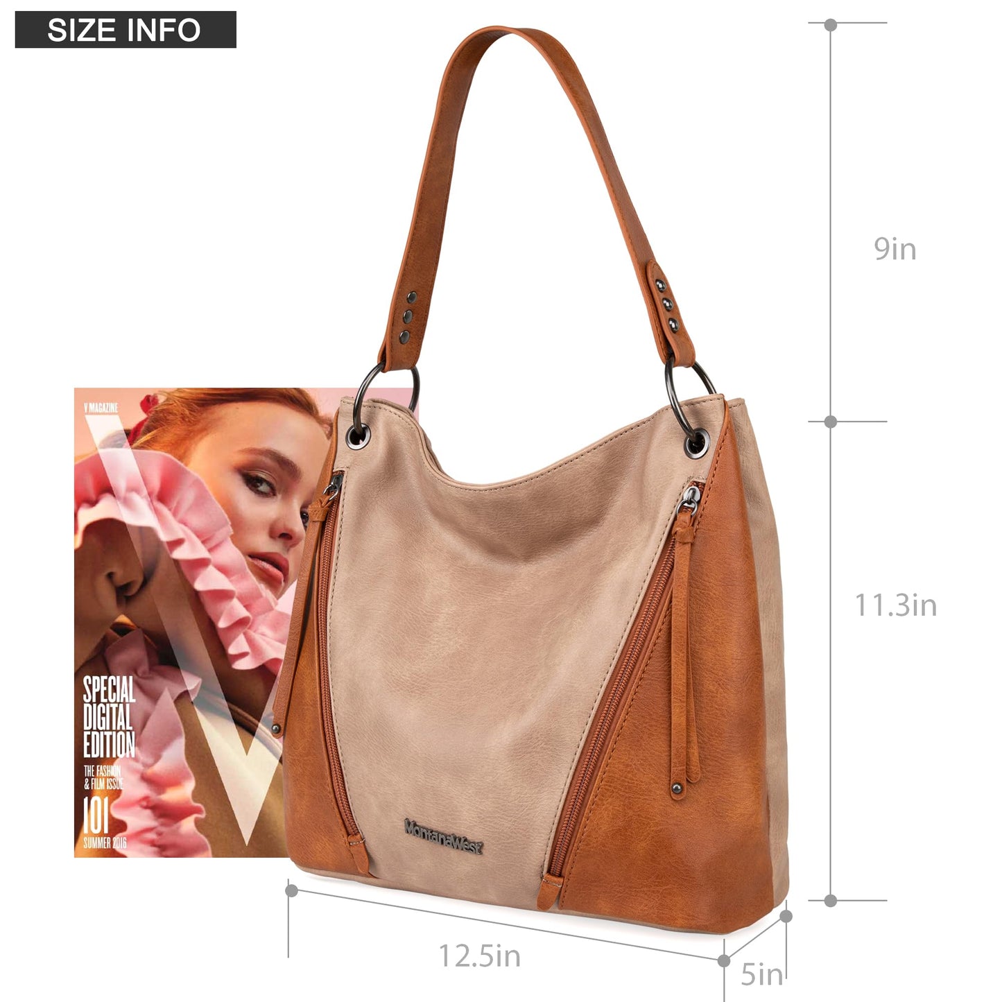 Hobo Bag Purses and Handbags for Women Top Handle Handbags with Zipper