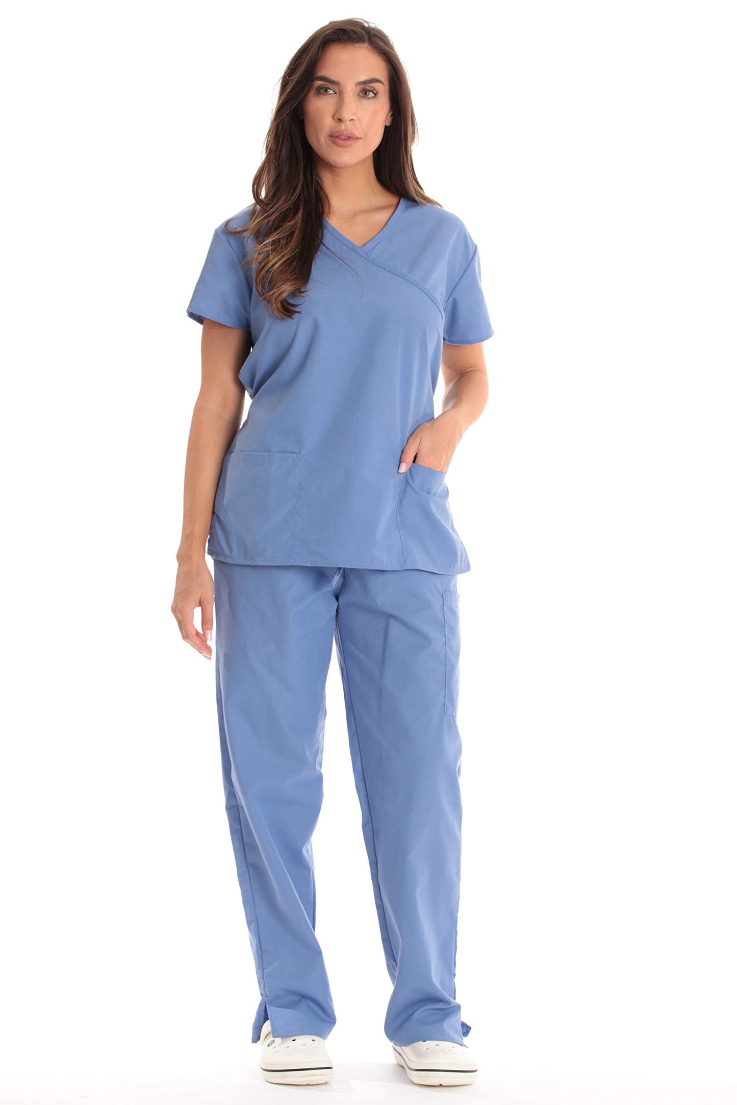 Just Love Women's Scrub Sets Medical Scrubs (Mock Wrap)
