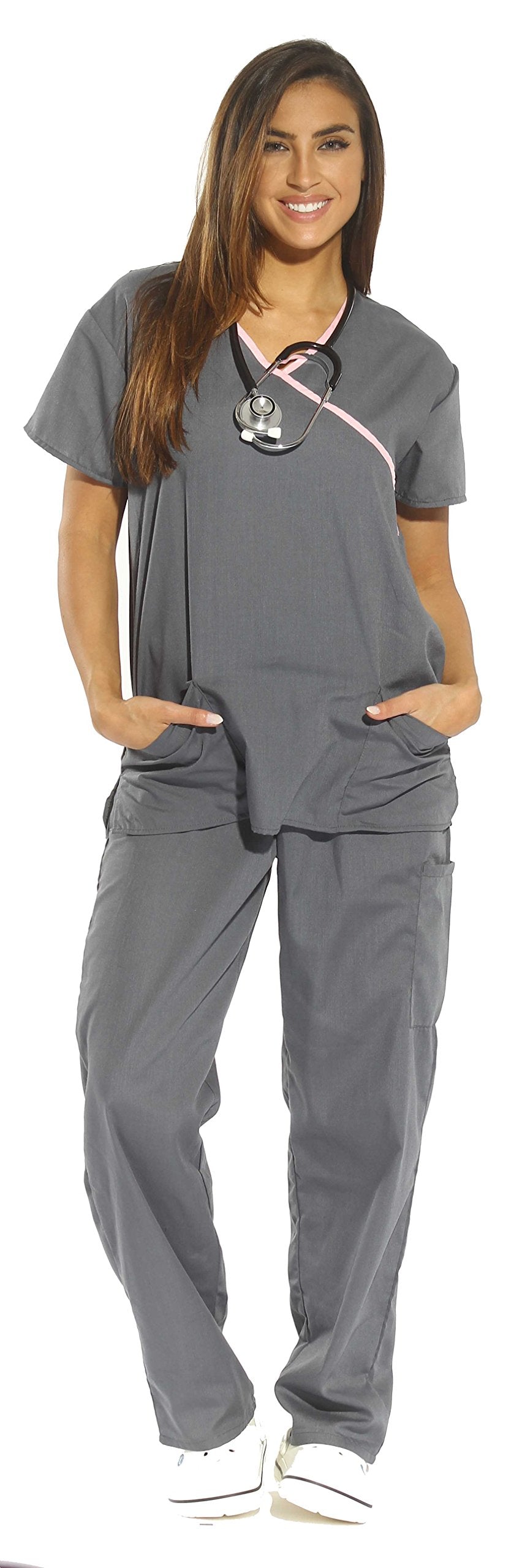Just Love Women's Scrub Sets Medical Scrubs (Mock Wrap)