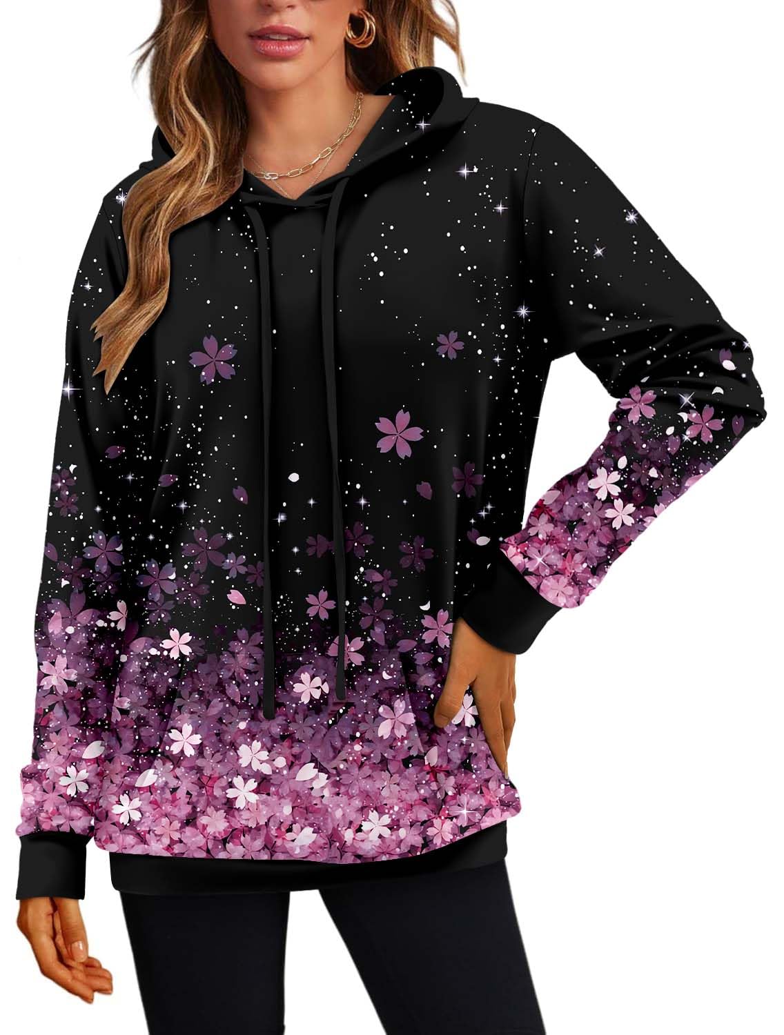 Women's Pullover Hoodies Girls Trendy Fashion Tops Hooded Sweatshirts