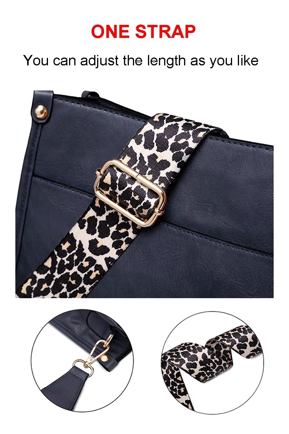 Vegan Leather Crossbody Bags for Women, Crossbody Purse with Guitar Strap Zipped Pockets Handbag
