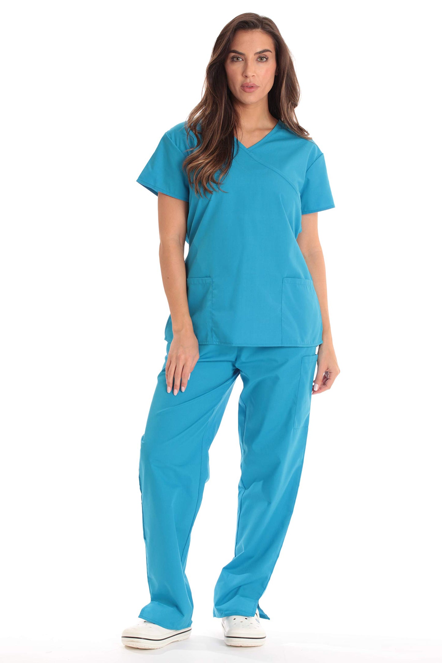 Just Love Women's Scrub Sets Medical Scrubs (Mock Wrap)