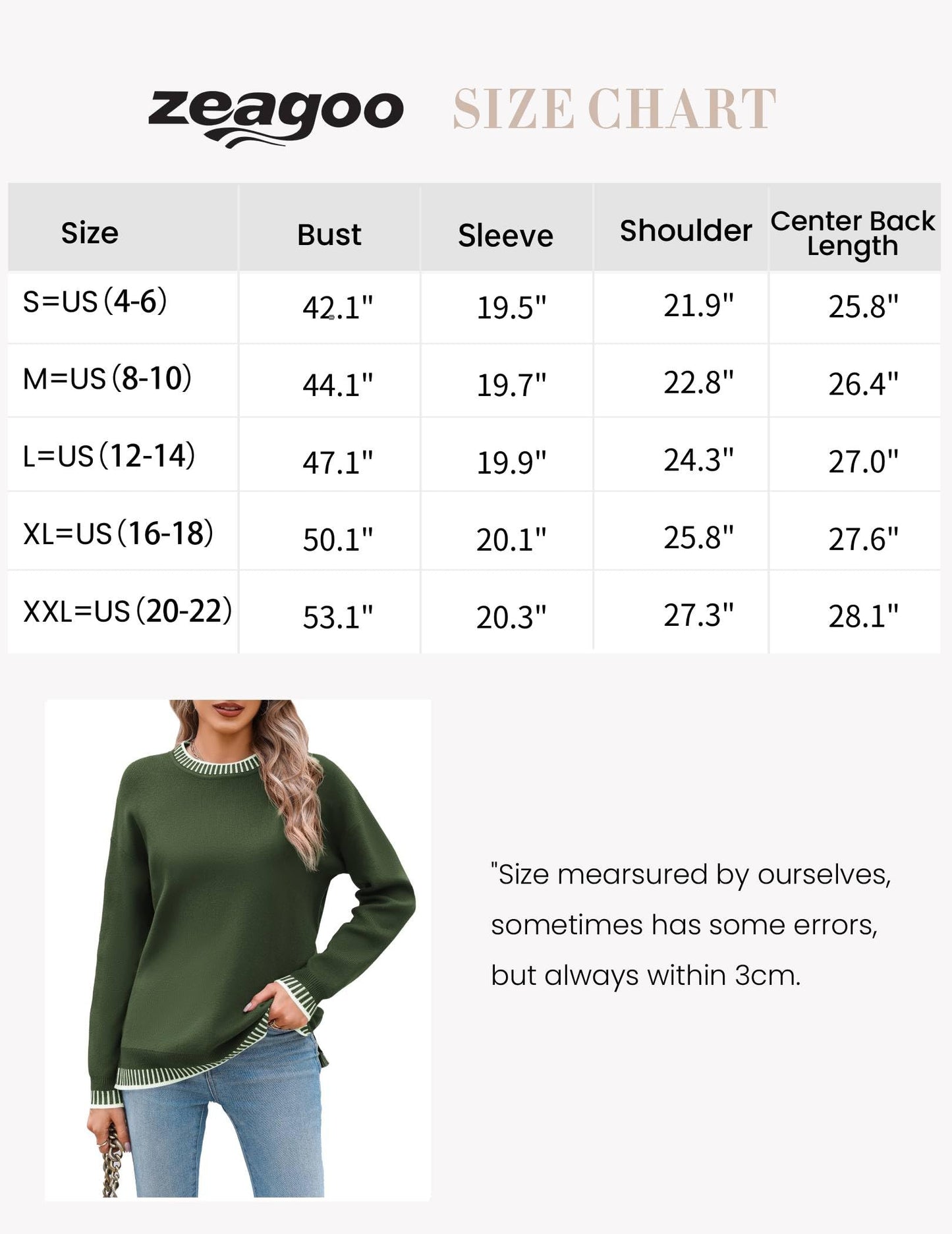 Womens Crewneck Pullover Sweater Long Sleeve Knit Side Slit