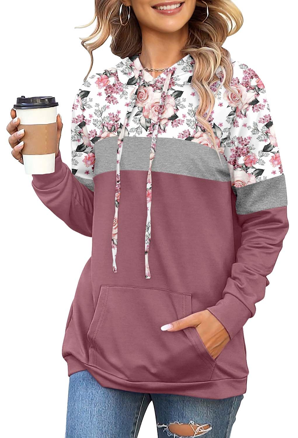 Women's Pullover Hoodies Girls Trendy Fashion Tops Hooded Sweatshirts