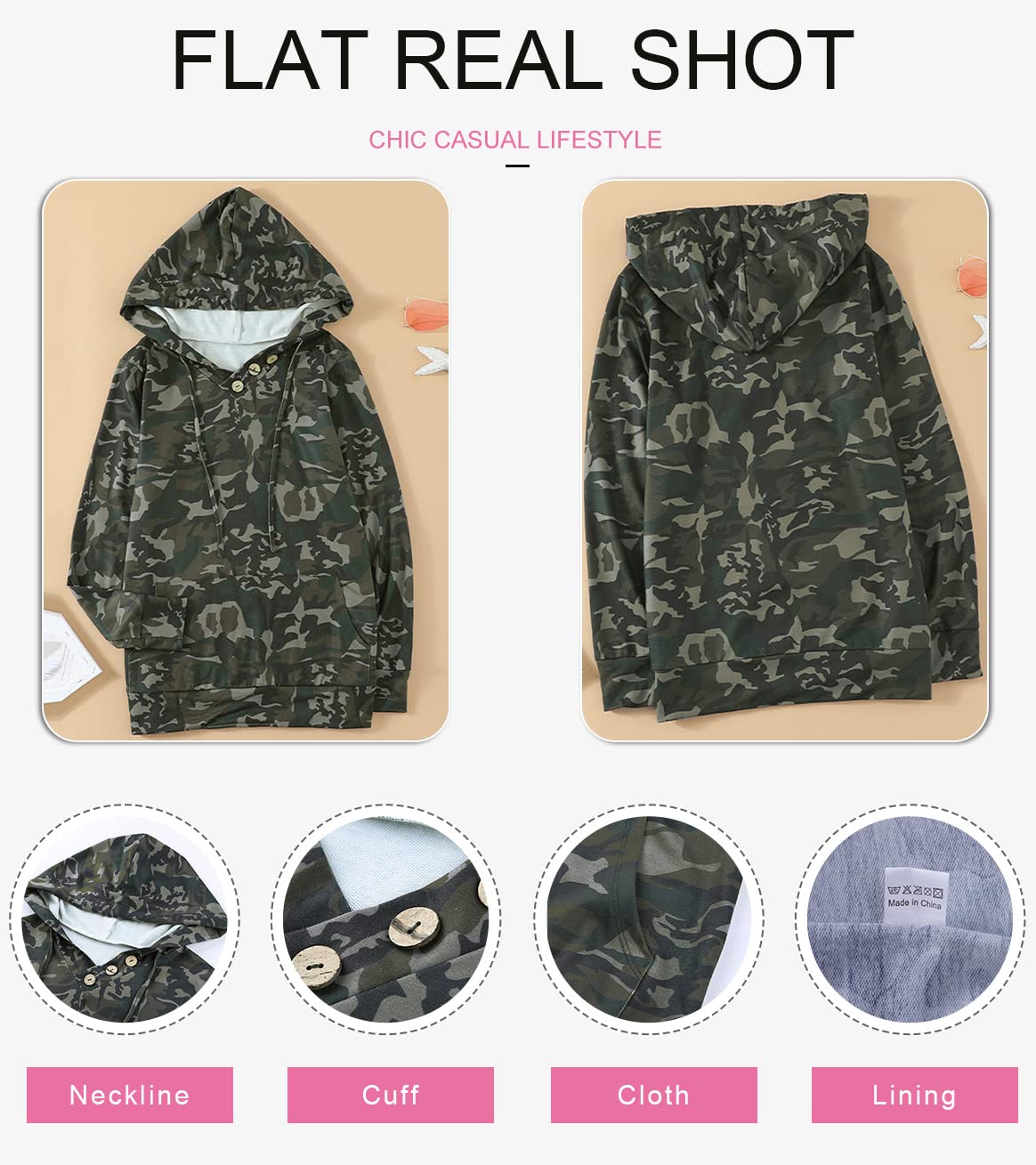 Women's Casual Long Sleeve Hoodies Sweatshirts Drawstring Pullover Tunic Tops With Pockets