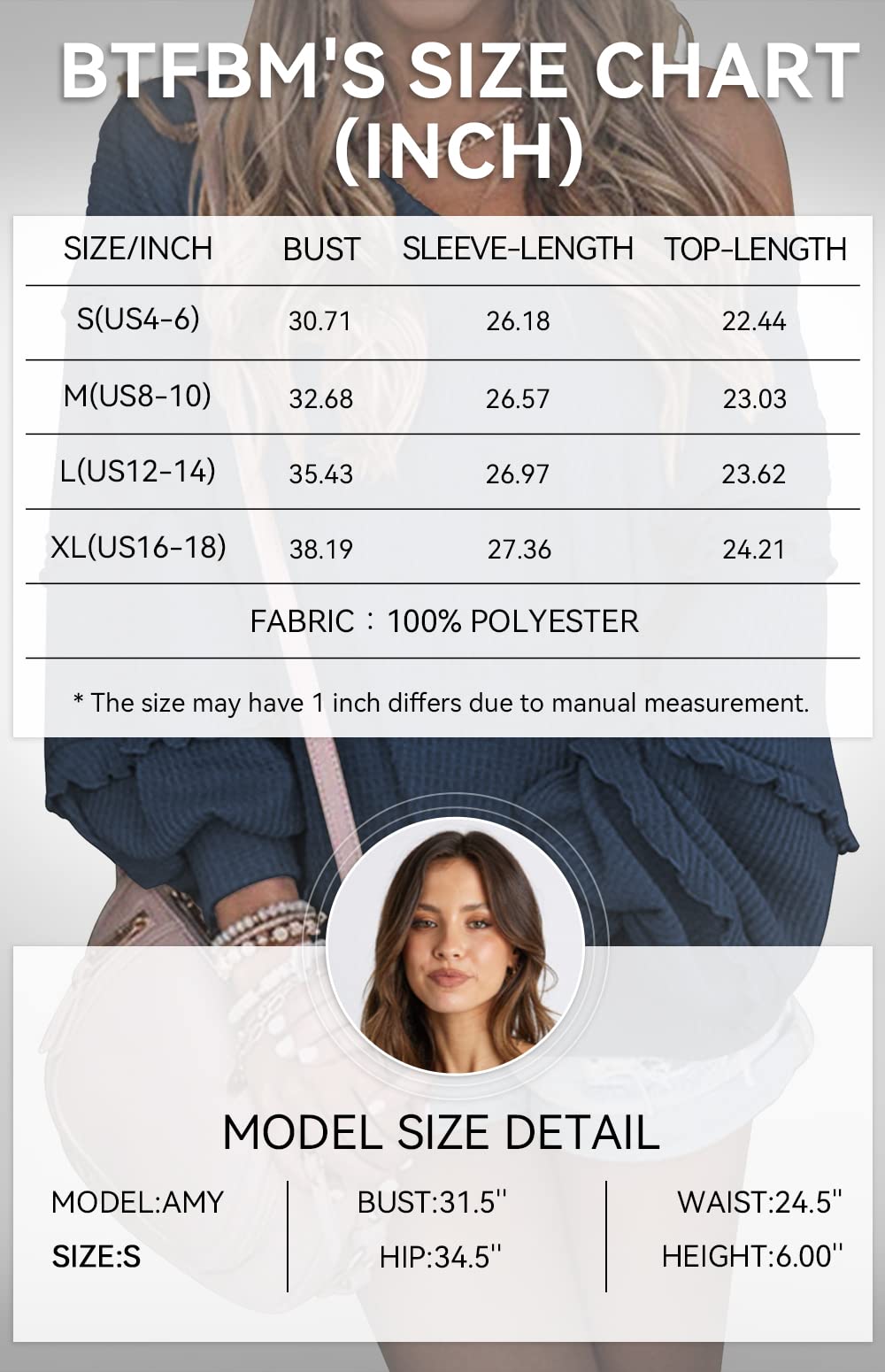 Women’s V Neck Long Sleeve Blouse Loose Fit Tunics Ruffles Off Shoulder Waffle Knit Solid Color Tops