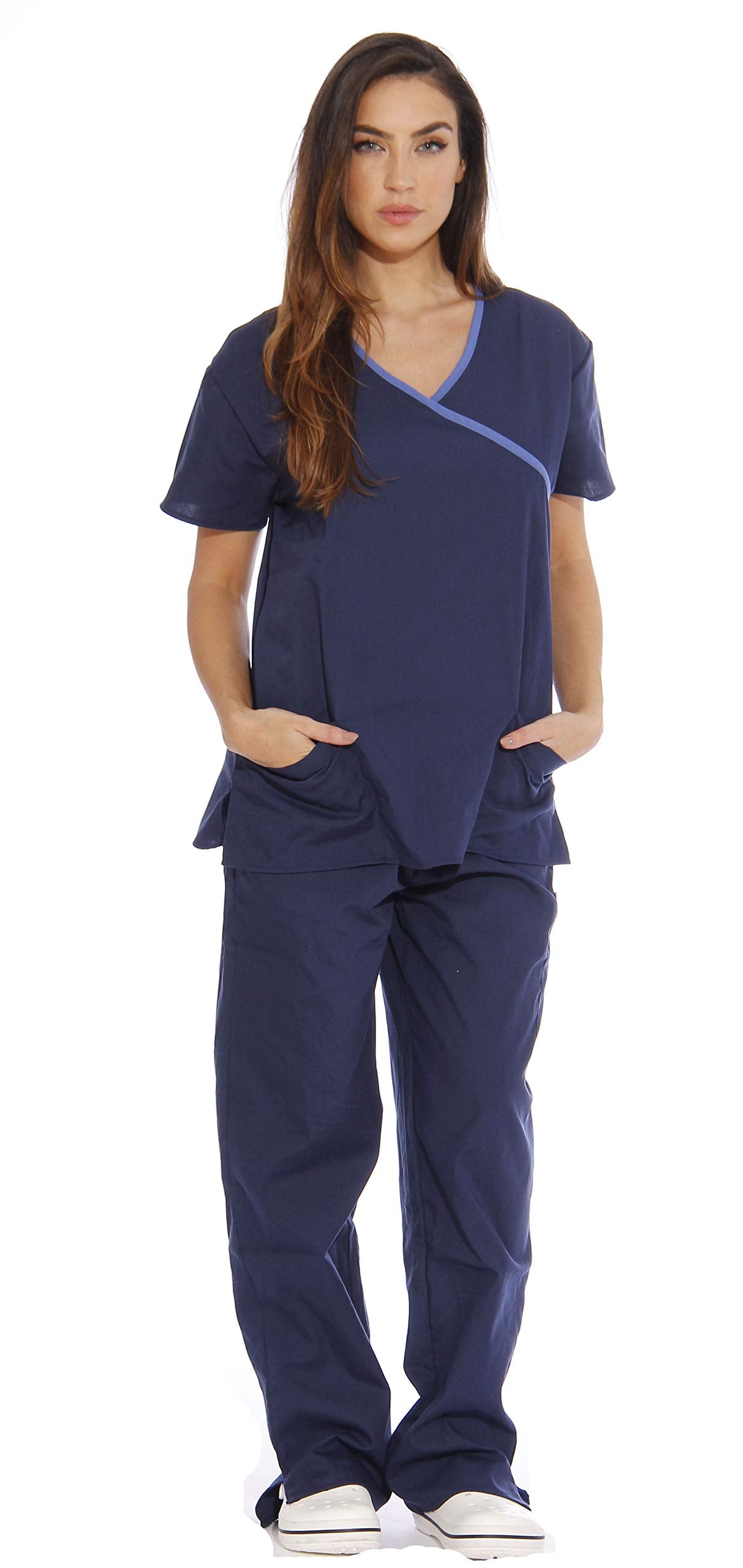 Just Love Women's Scrub Sets Medical Scrubs (Mock Wrap)