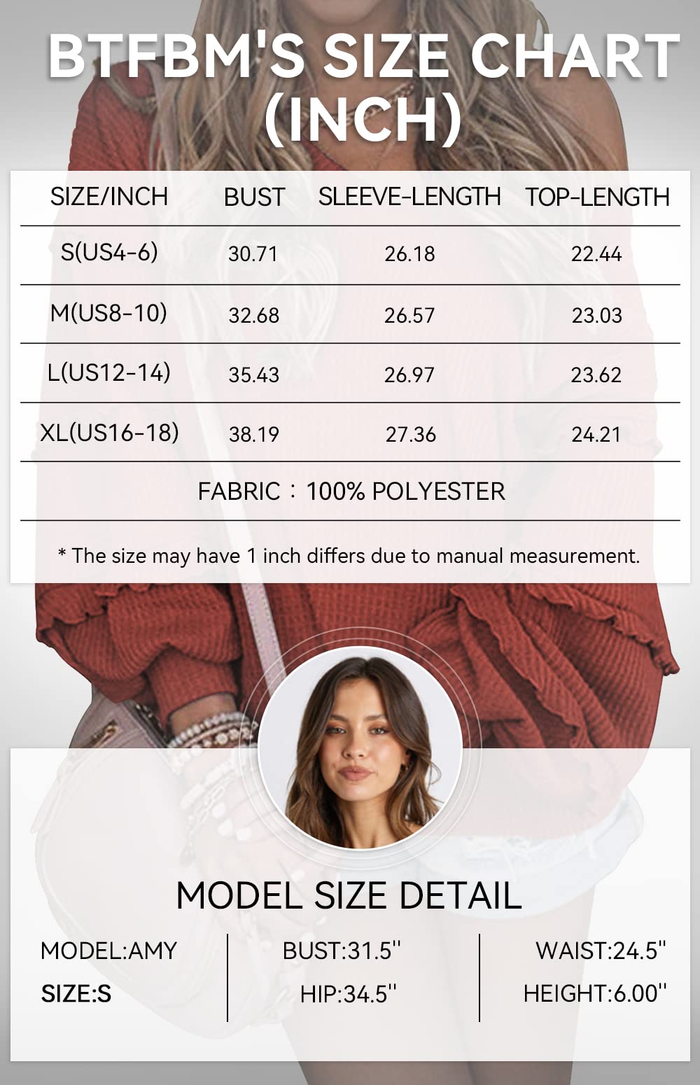 Women’s V Neck Long Sleeve Blouse Loose Fit Tunics Ruffles Off Shoulder Waffle Knit Solid Color Tops