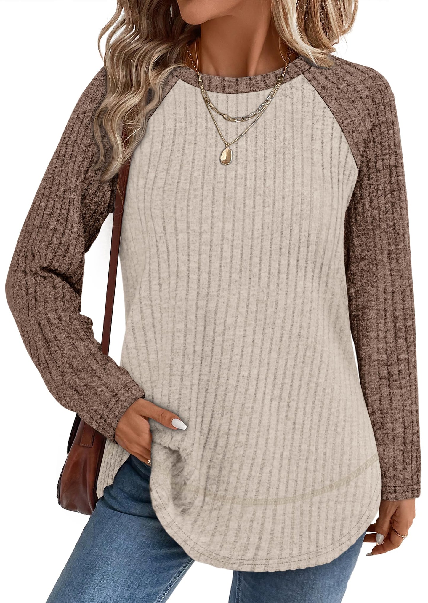 Long Sleeve Shirts for Women Fall Sweaters Lightweight Trendy Tops