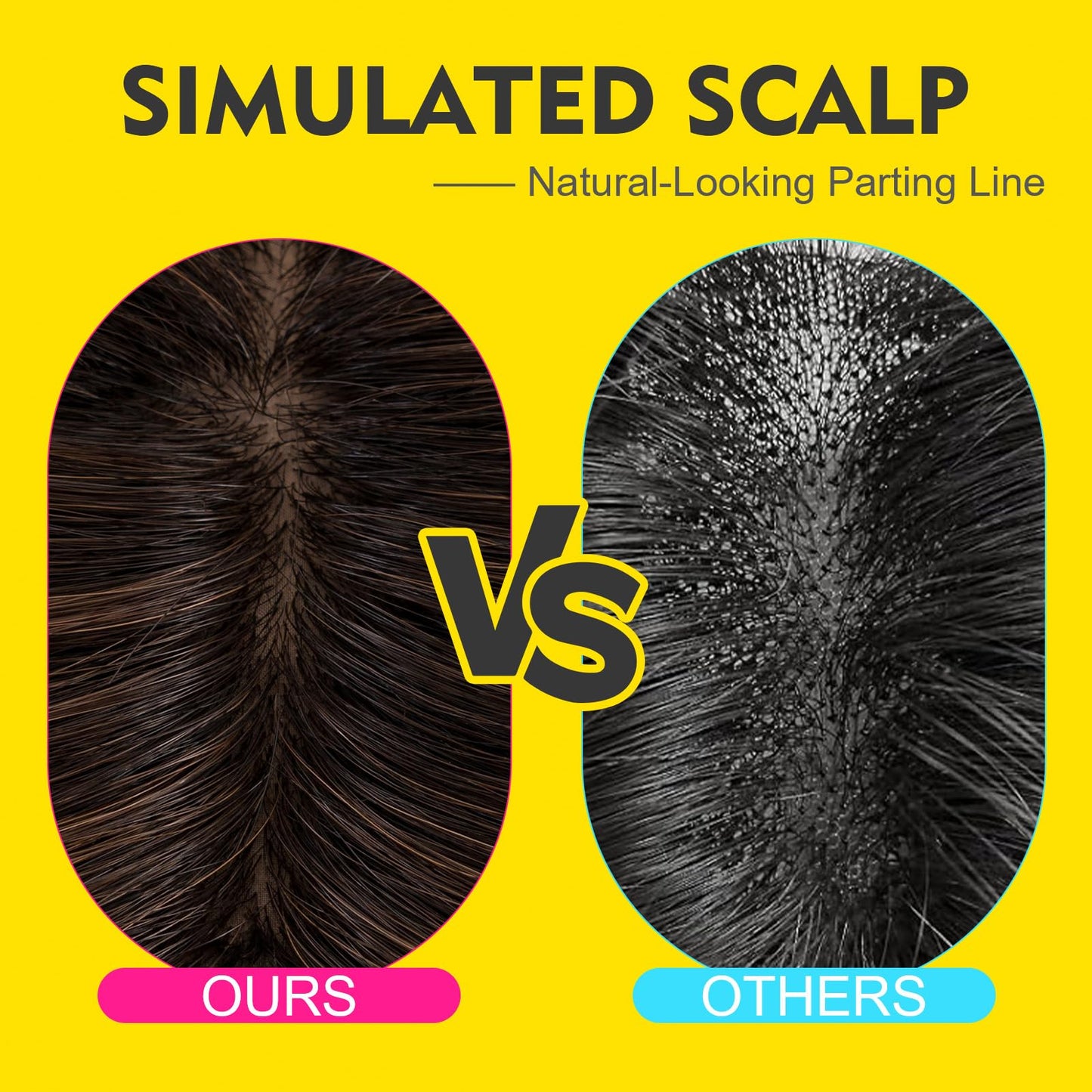 Human Hair Toppers for Women Real Human Hair No Bangs Toppers Hair Pieces for Women with Thinning Hair Upgraded Silk Base 10in. Clip In