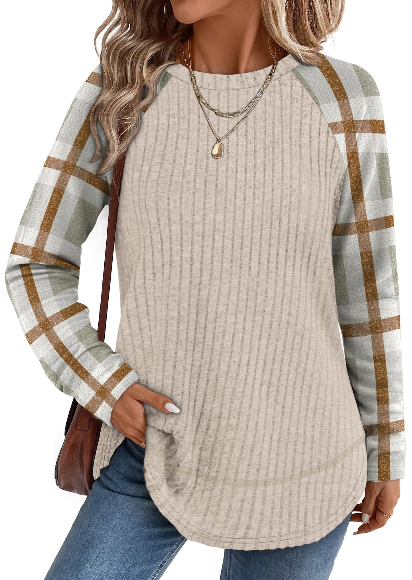 Long Sleeve Shirts for Women Fall Sweaters Lightweight Trendy Tops