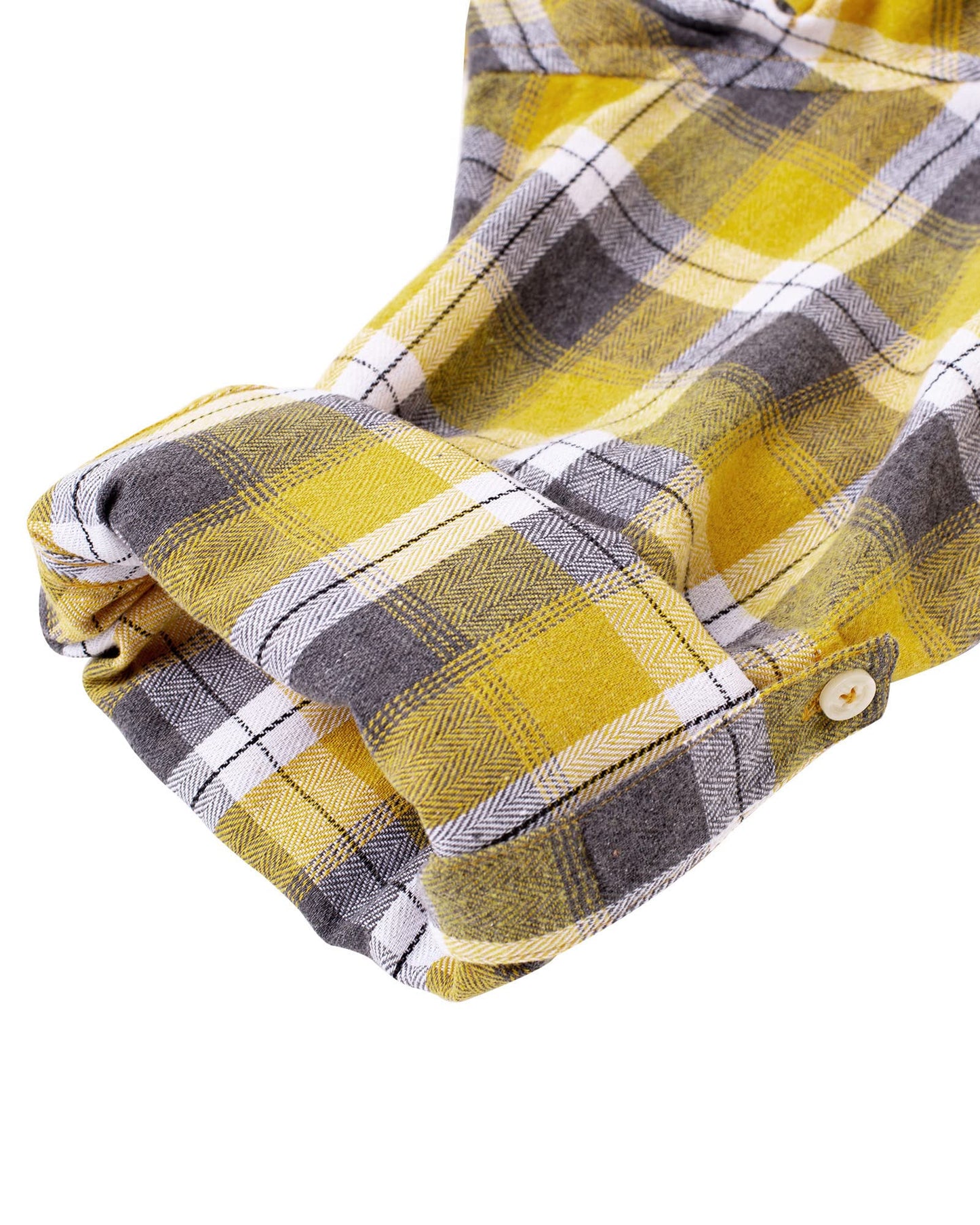 Womens Plaid Flannel Shirts Long Sleeve Roll Up Casual Button Down Shirt