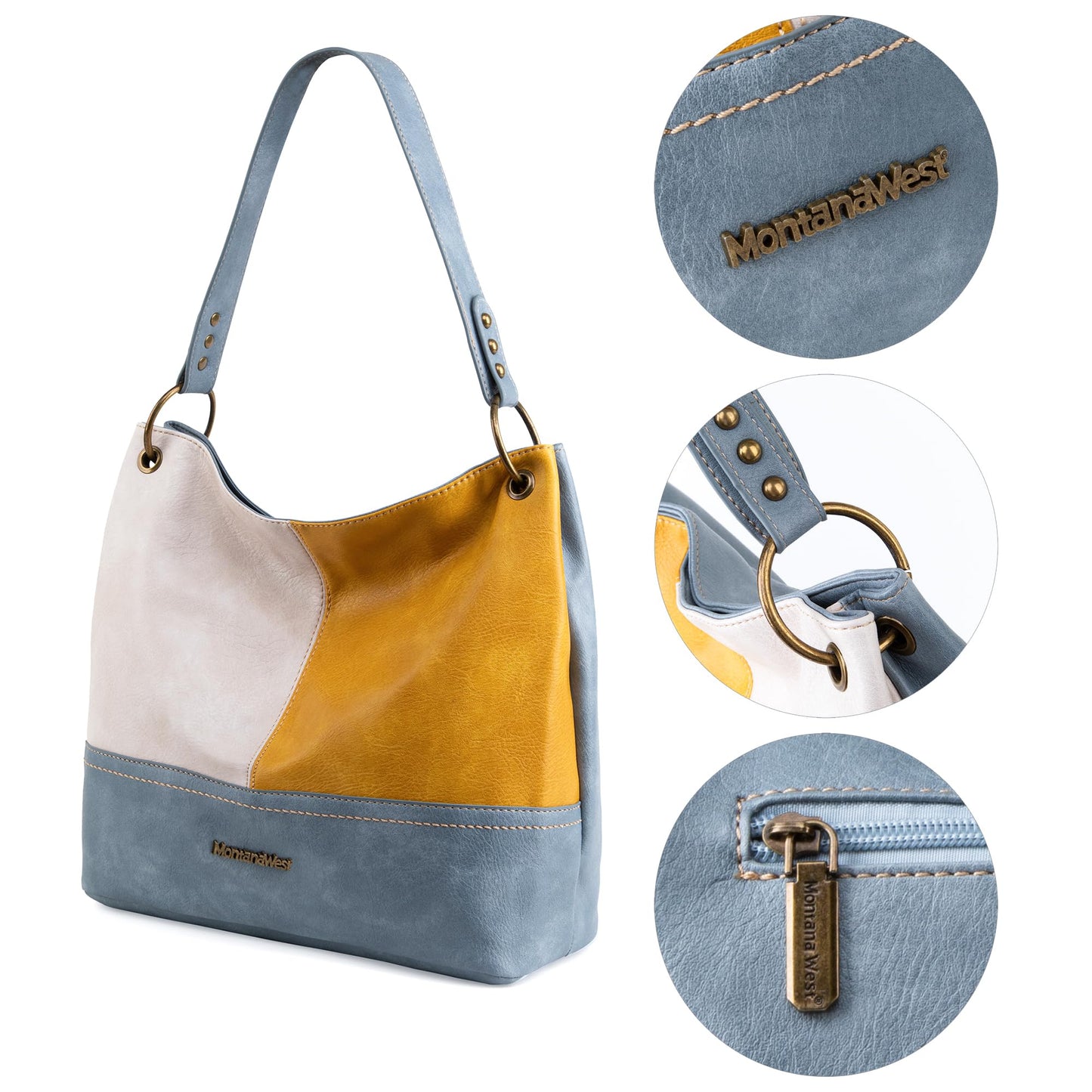 Hobo Bag Purses and Handbags for Women Top Handle Handbags with Zipper