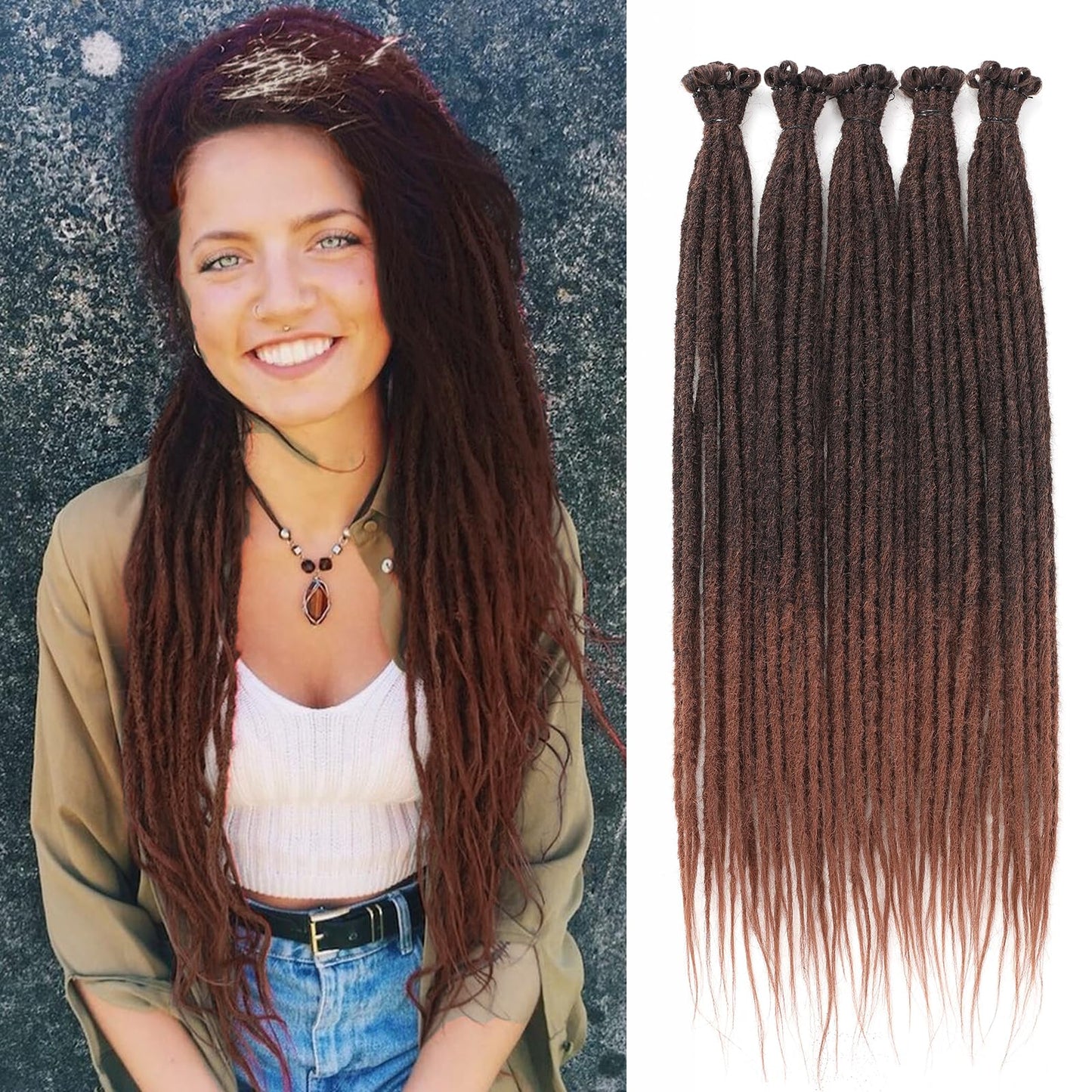 Dreadlock Extensions Hippie Single Ended Dreads