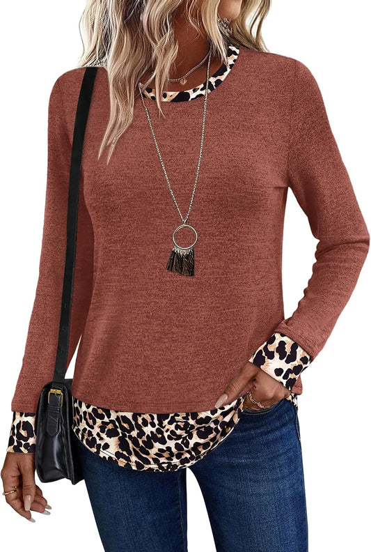 Womens Long Sleeve Shirts Lightweight Tunic Tops