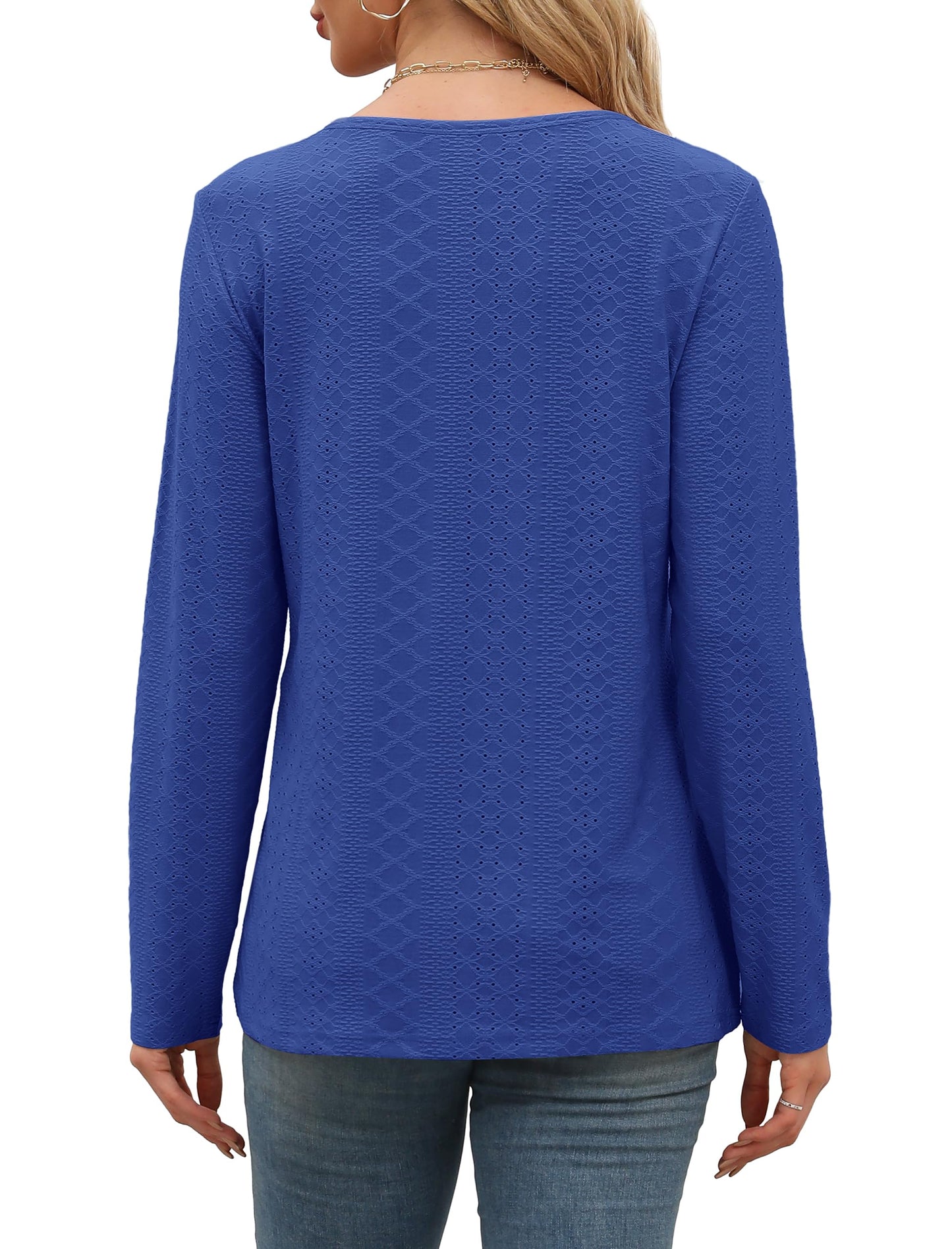 Womens Long Sleeve T Shirts Fashion Tops Comfy Basic Tees Plain Tshirts