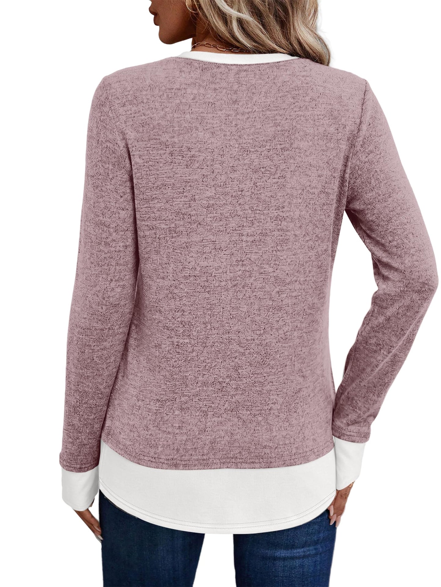 Womens Long Sleeve Shirts Lightweight Tunic Tops