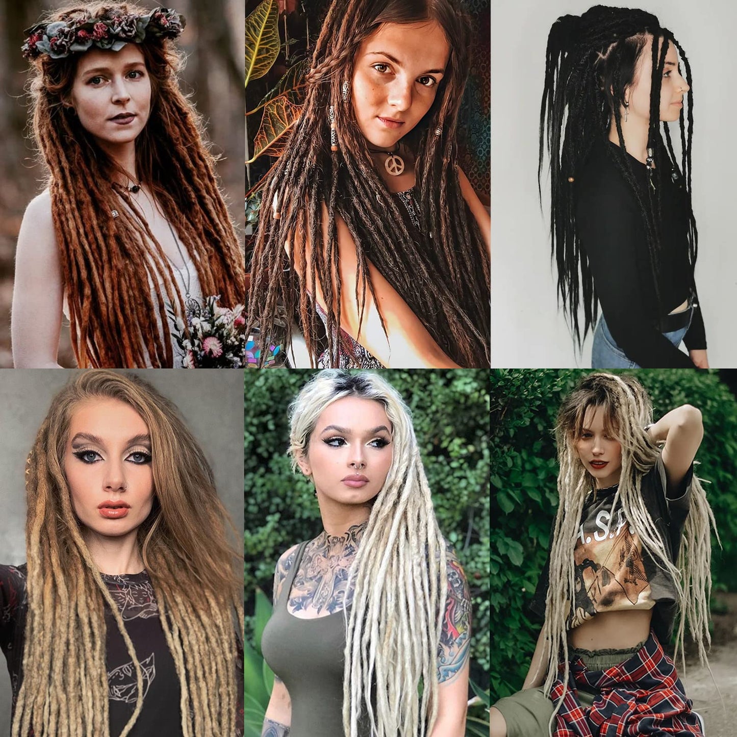Dreadlock Extensions Hippie Single Ended Dreads