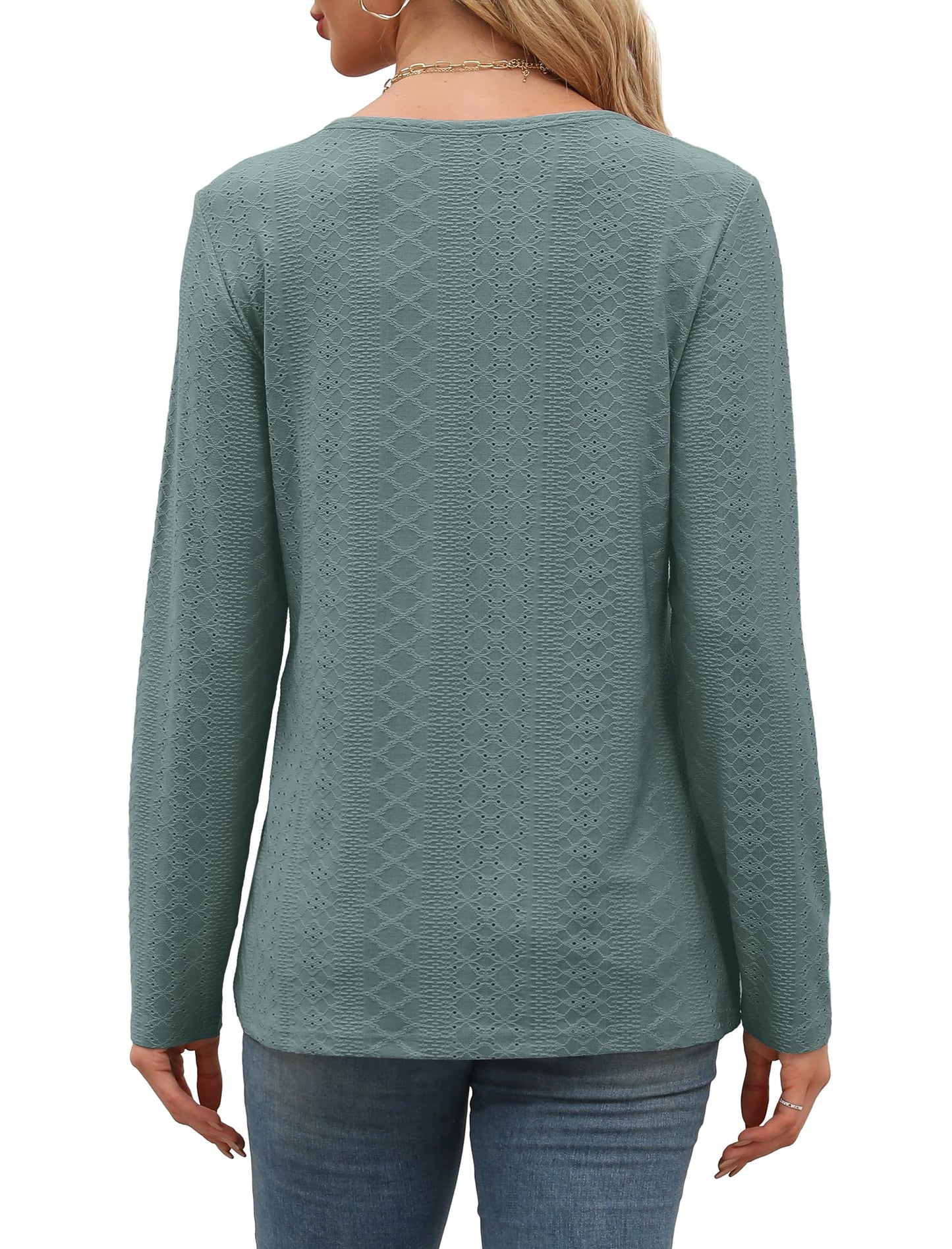 Womens Long Sleeve T Shirts Fashion Tops Comfy Basic Tees Plain Tshirts