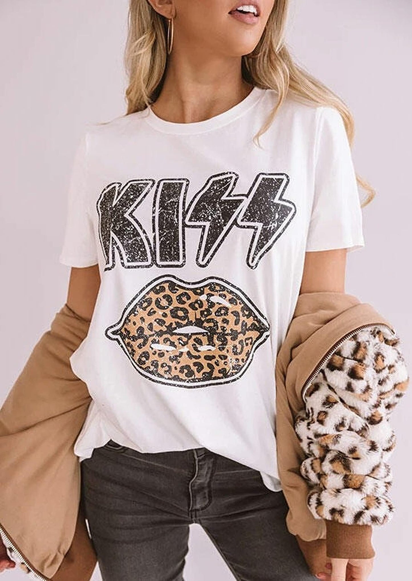 Women's Fitted Vintage Rock Band Country Music Short Sleeve T-Shirts