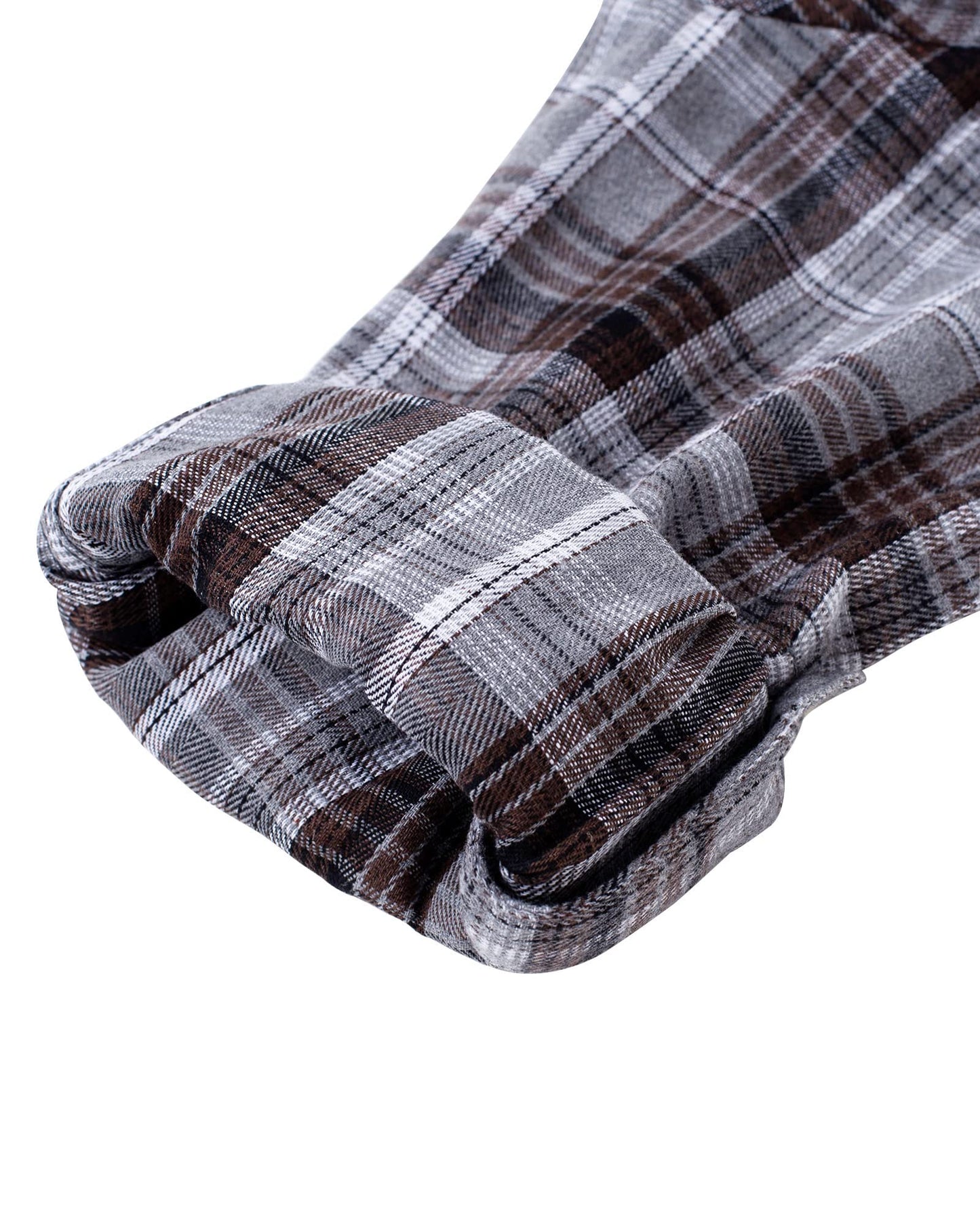 Womens Plaid Flannel Shirts Long Sleeve Roll Up Casual Button Down Shirt