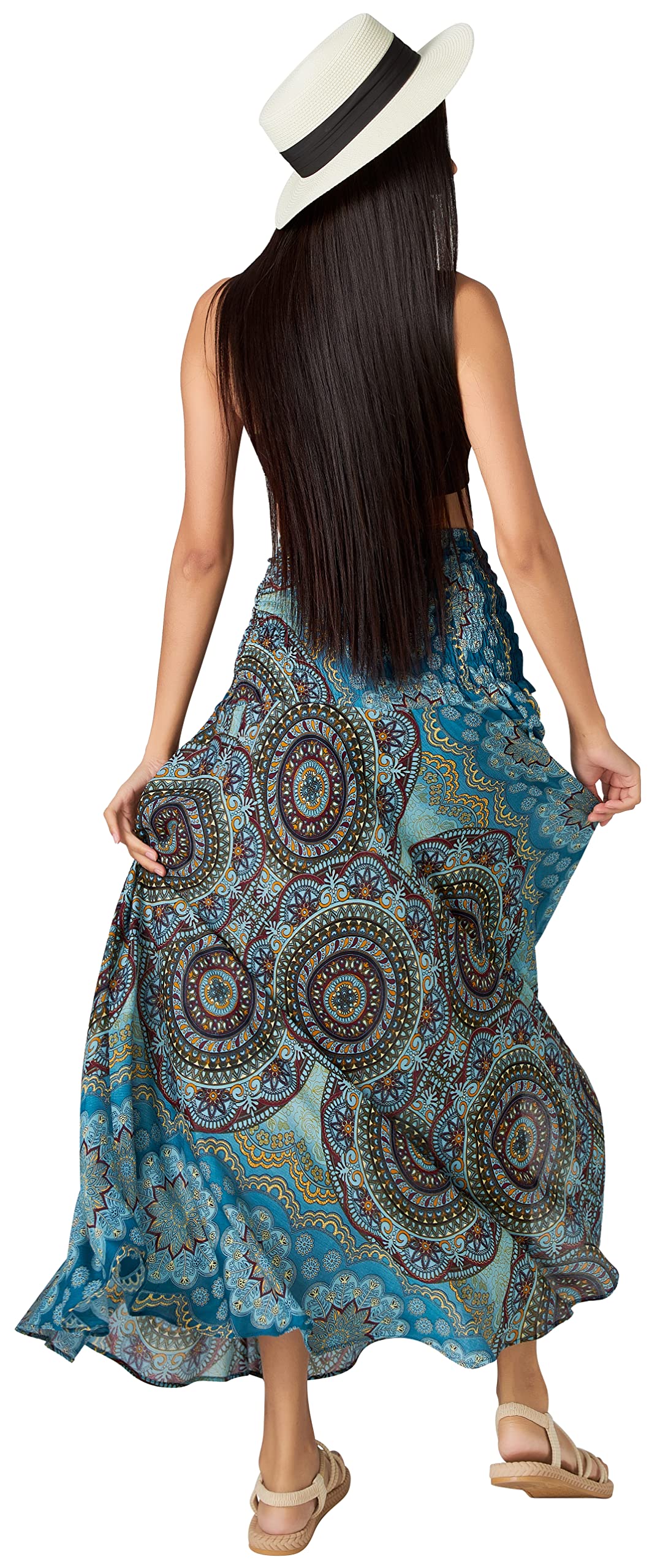 Long Boho Skirts for Women - Bohemian Hippie Maxi Summer Skirt