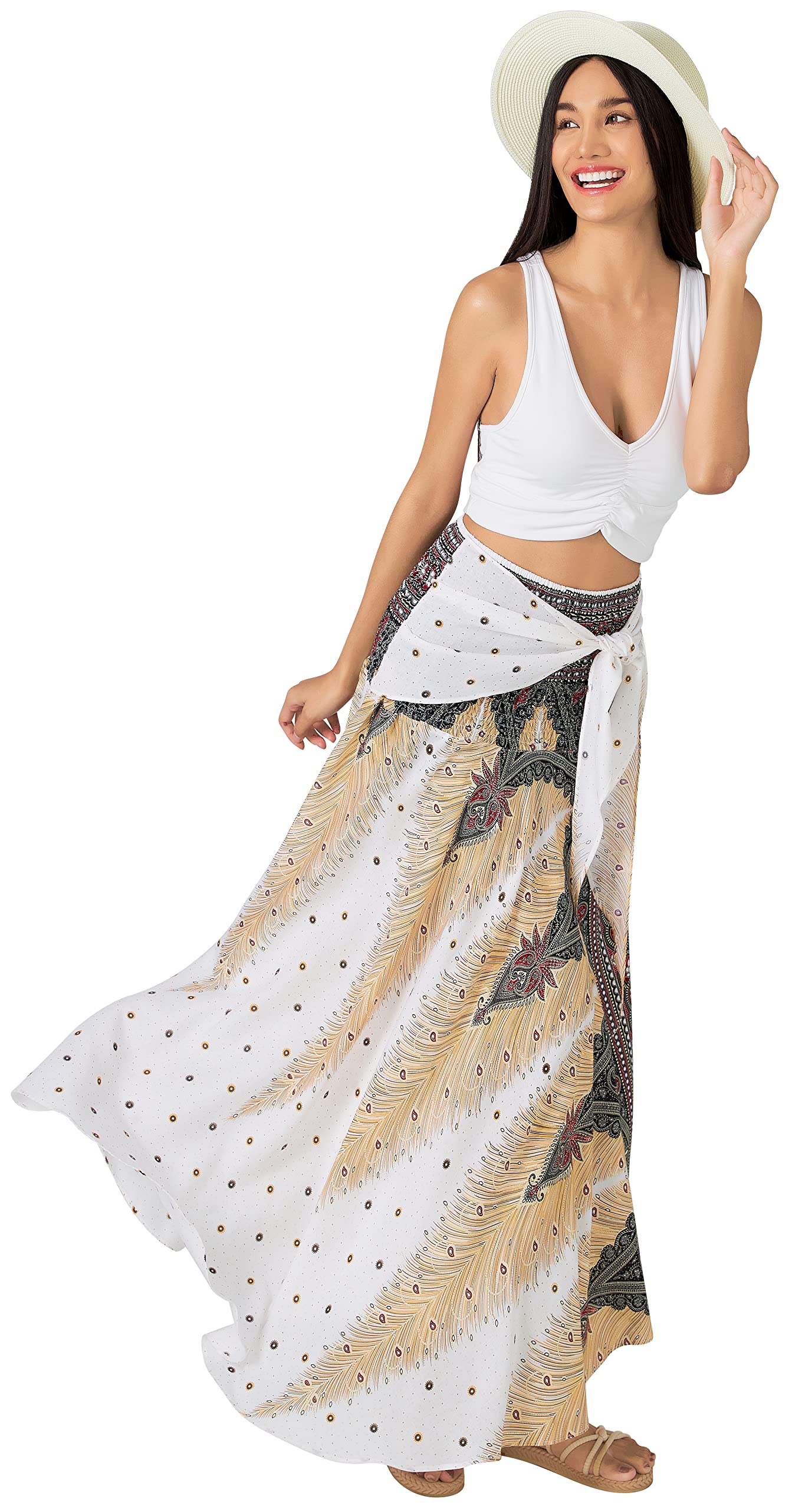 Long Boho Skirts for Women - Bohemian Hippie Maxi Summer Skirt