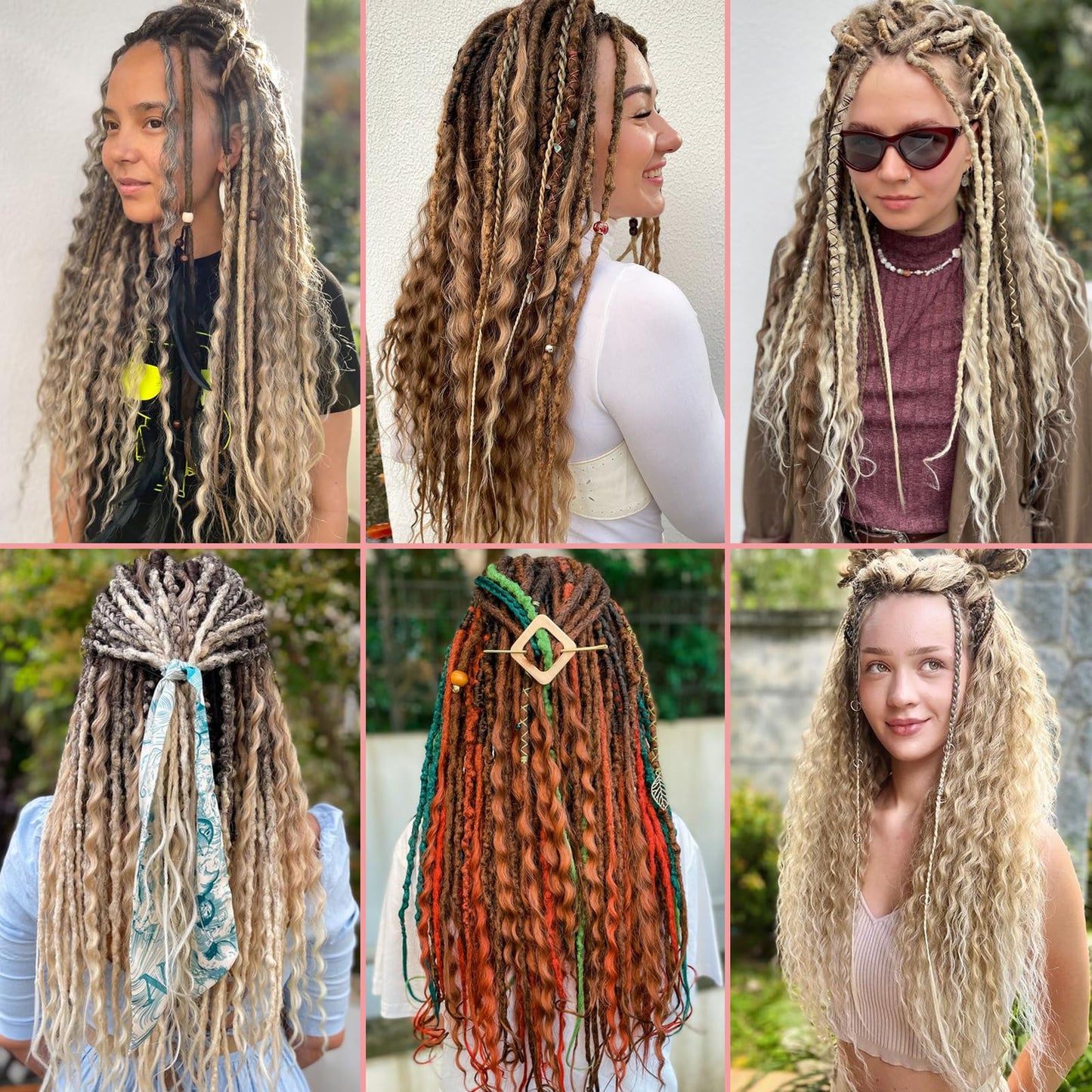 Dreadlock Extensions Hippie Single Ended Dreads