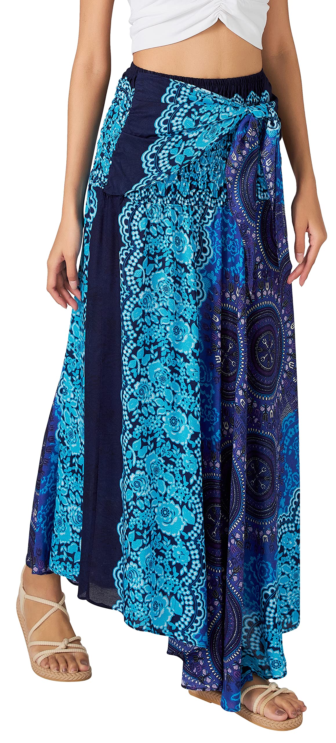 Long Boho Skirts for Women - Bohemian Hippie Maxi Summer Skirt