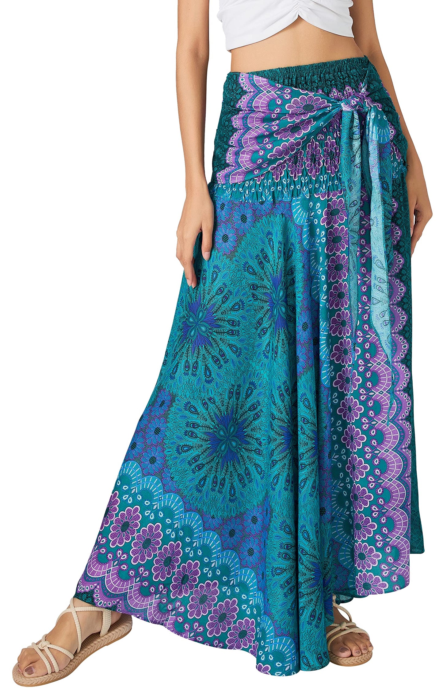 Long Boho Skirts for Women - Bohemian Hippie Maxi Summer Skirt