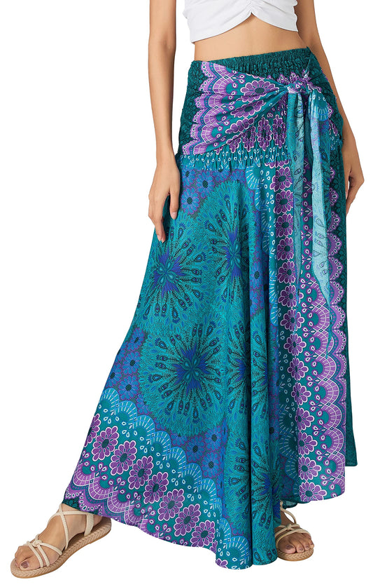Long Boho Skirts for Women - Bohemian Hippie Maxi Summer Skirt