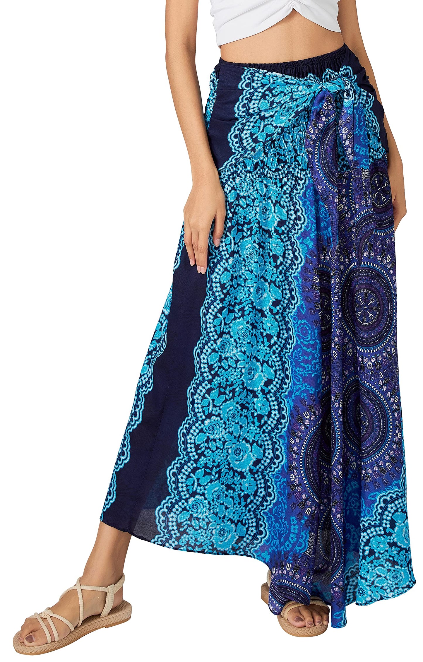 Long Boho Skirts for Women - Bohemian Hippie Maxi Summer Skirt