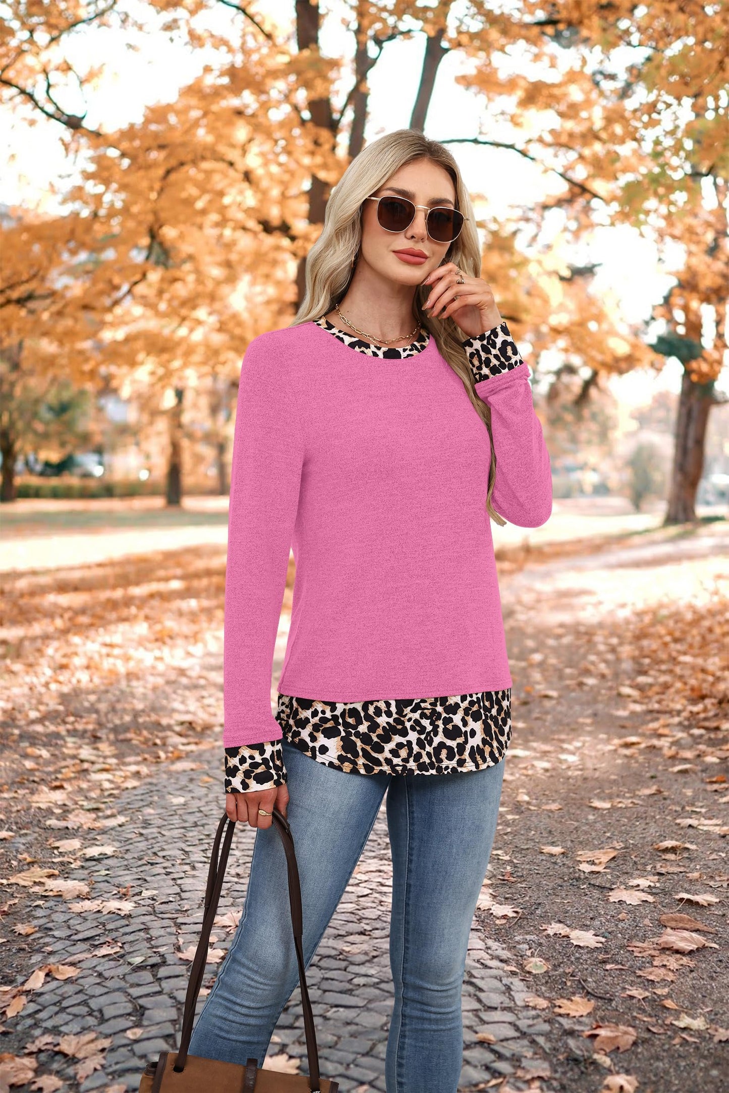 Womens Long Sleeve Shirts Lightweight Tunic Tops