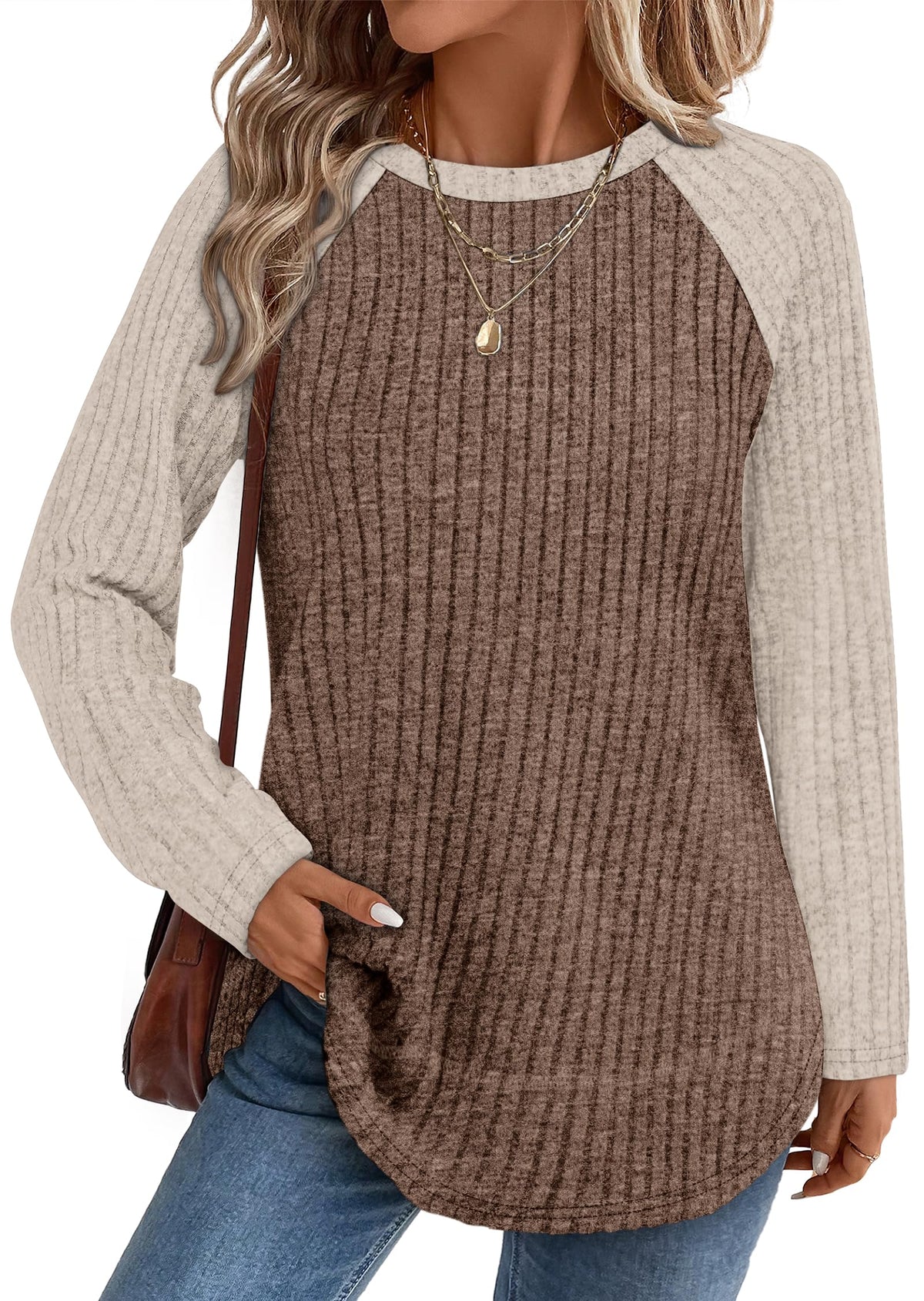 Long Sleeve Shirts for Women Fall Sweaters Lightweight Trendy Tops