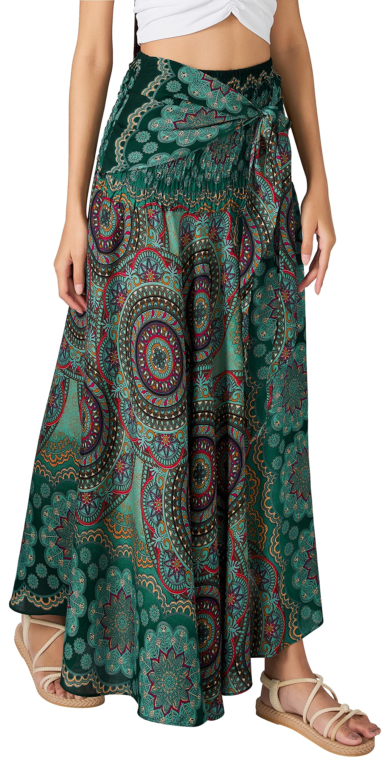Long Boho Skirts for Women - Bohemian Hippie Maxi Summer Skirt